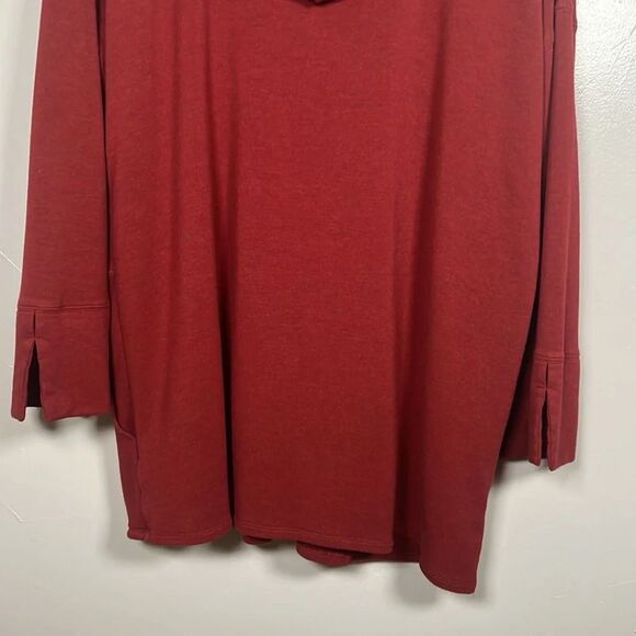 Soft Surroundings Red Long Sleeve Pullover Hoodie Size Large - Picture 10 of 14
